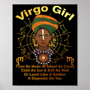 Våg Queen Sweet som Candy Birthday Black Women Poster