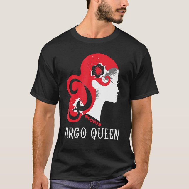 Våg Queen Zodiac Sign Astrology Grattis på födelse T Shirt (Framsida)