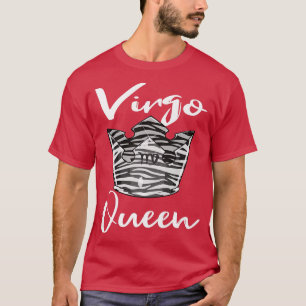 Våg Queen Zodiac-tecken med Zebra tryck Mönster C T Shirt