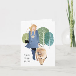 VÄG R GJORD AV WALKING - Chow Art Card Helgkort