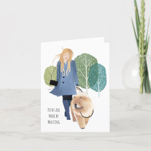 VÄG R GJORD AV WALKING - Chow Art Card Helgkort