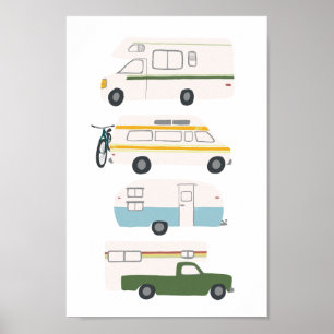 VÄG RESA! Campervan vanlife RV Trailer Poster