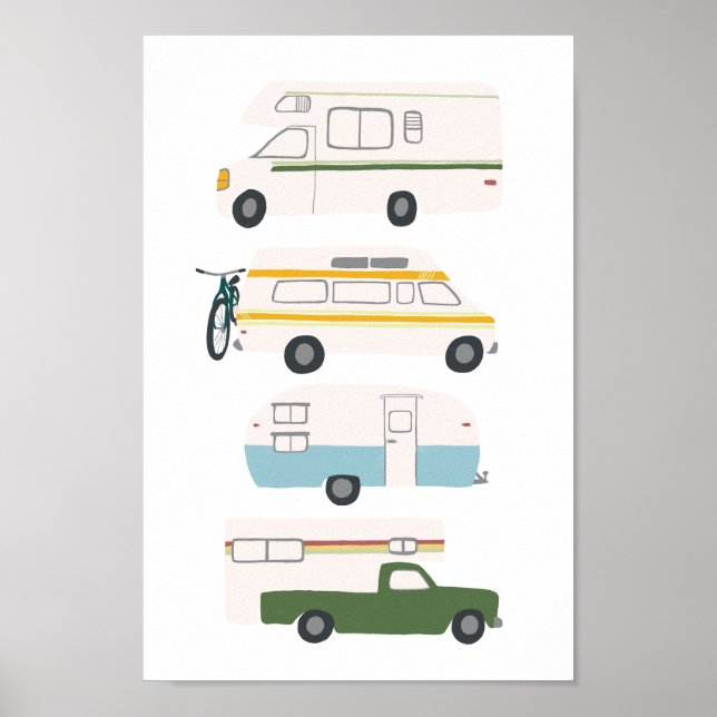 VÄG RESA! Campervan vanlife RV Trailer Poster (Framsidan)
