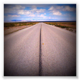 Väg, Resa, sommaruppehåll 4 x 4 Square Fototryck