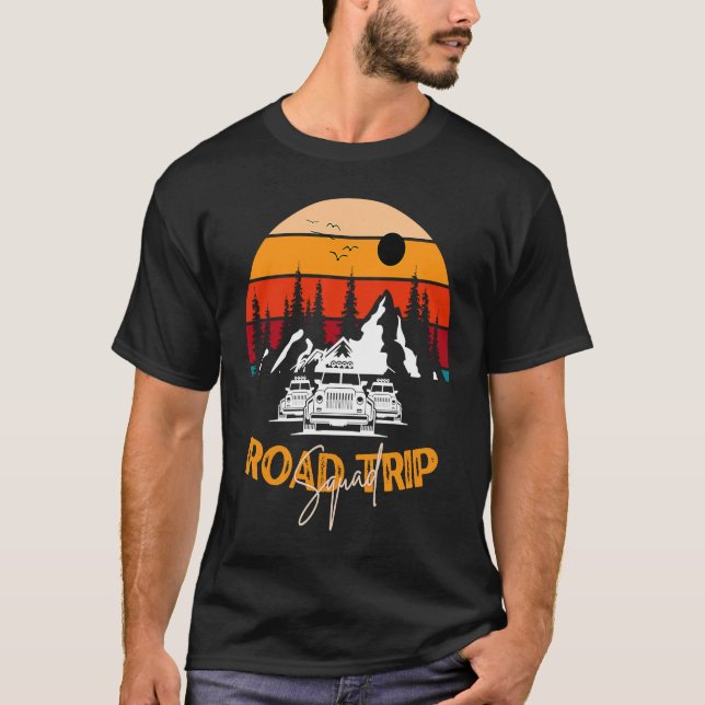 Väg Resa Squad off Road Camping Family Vacation A T Shirt (Framsida)