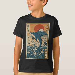 Våg ryttare delfin vintage t shirt