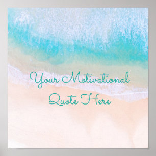 Våg, sand, bock Motivational Quote Poster