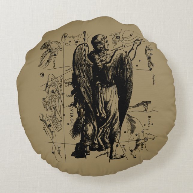 Våg signaturbekräftelse Hevelius 1690 Rund Kudde (Baksidan)