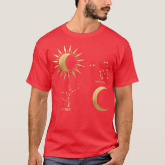 Våg Sol-Capricorn Måne Zodiac T Shirt