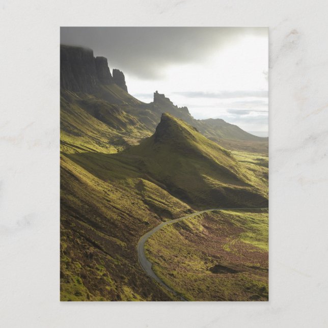 Väg som går upp till The Quiraing, Isle of Skye, Vykort (Framsida)