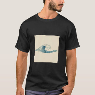 våg som ger linjer slät och flytande, t shirt