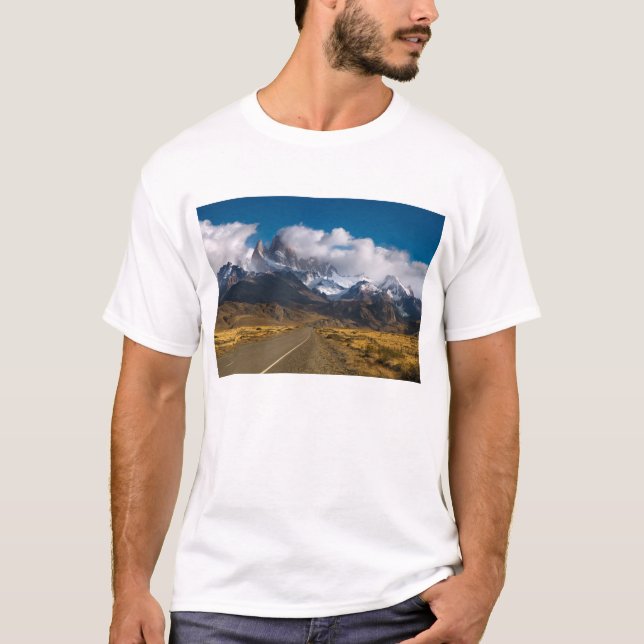 Väg som monterar Fitzroy, Patagonia Tee Shirt (Framsida)