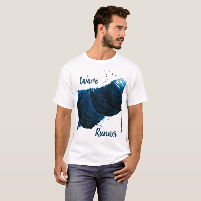 Våg Springer T-skikt T Shirt (Hel framsida)