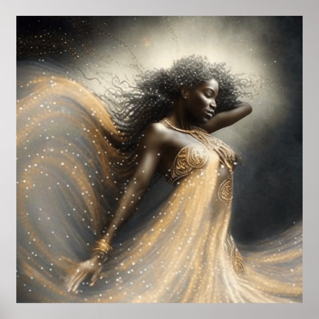 Våg Stjärntecken Goddess, kelestial Varning, Zodia Poster (Framsidan)
