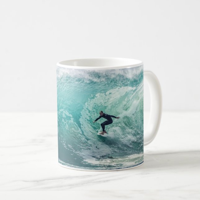 Våg, Surfer, vackert liggande Kaffemugg (Framsida höger)