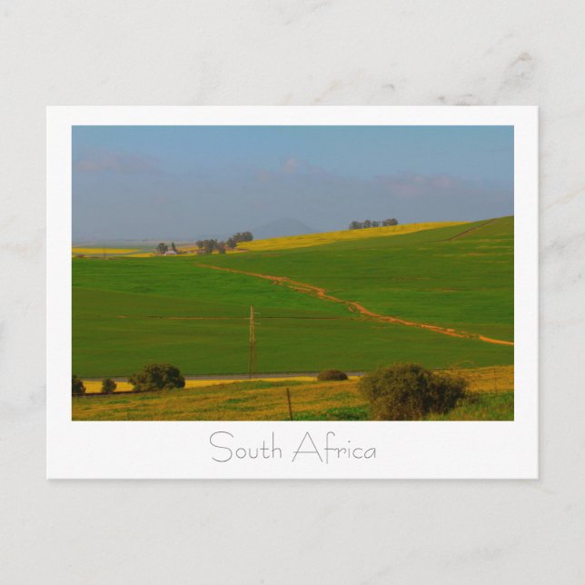 Väg sydlig Afrika Landsbygdens landskap - vykort f (Framsida)
