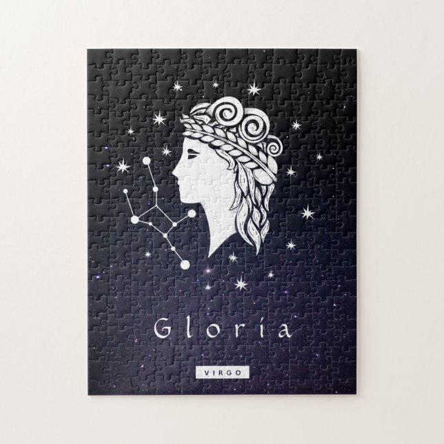 Våg Symbol Zodiac Birthday Lunar Stjärntecken Namn Pussel (Vertikal)