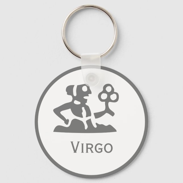 Våg-tecken för Zodiac Design Nyckelring (Framsida)