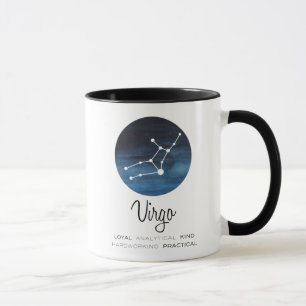 Våg-tecken, konstellation, zodiakkaffe mugg