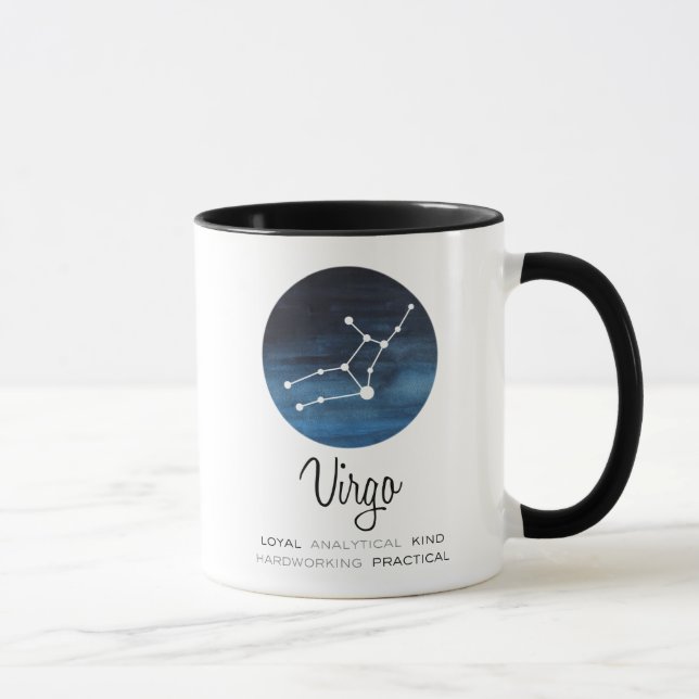 Våg-tecken, konstellation, zodiakkaffe mugg (Höger)