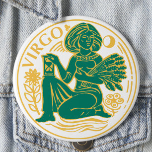 Våg-tecken på Zodiac på en Knapp