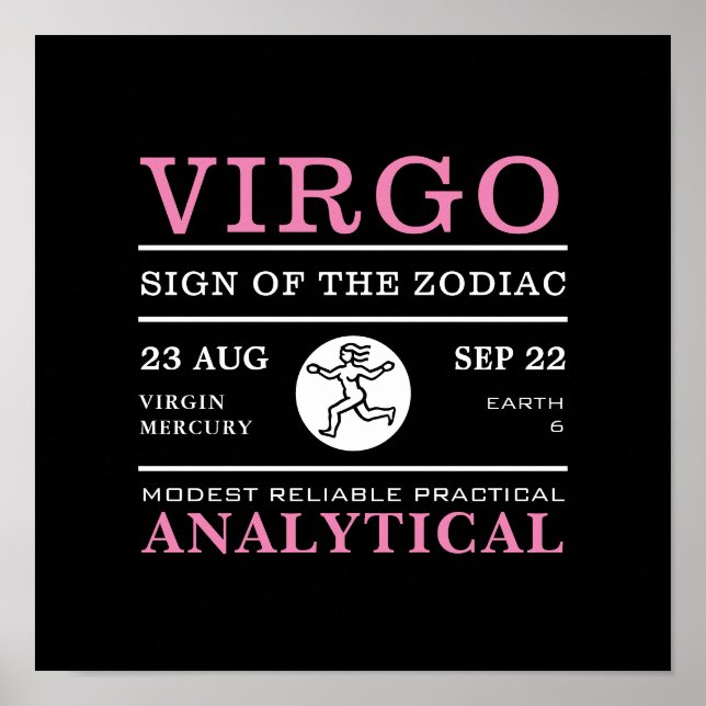 Våg-tecken på zodiaken, Astrologisk Poster (Framsidan)