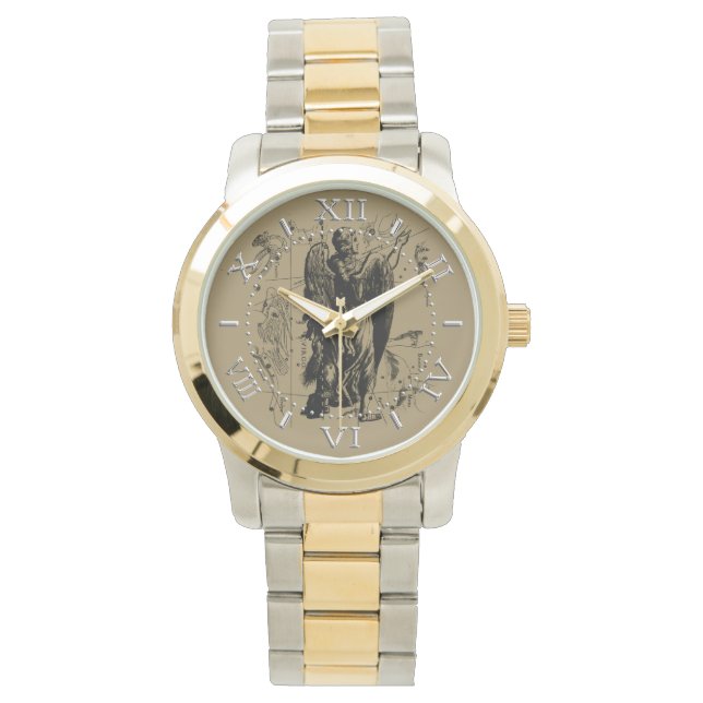 Våg-teckenkonfiguration Hevelius 1690-uppringning Armbandsur (Framsida)