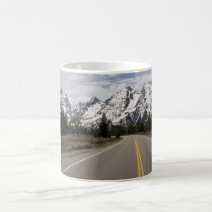 Väg till bergsområdet Teton Kaffemugg