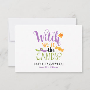 Väg till Candy Halloween-kort Kort