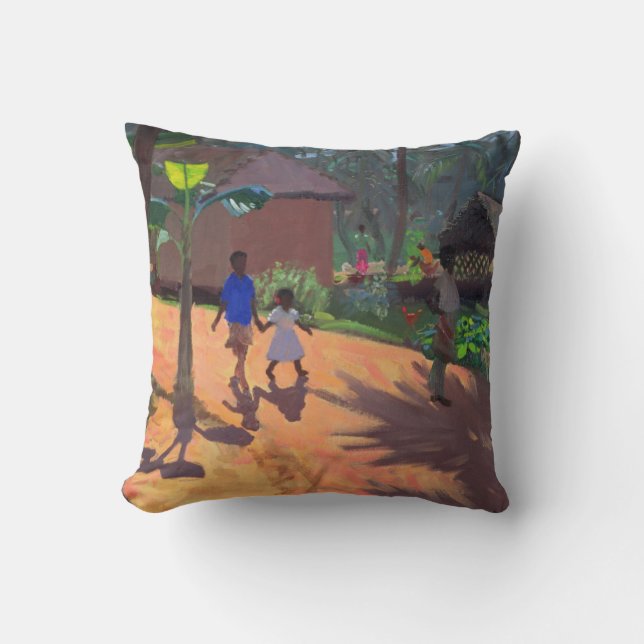 Väg till den Kovalum stranden Kerala 1996 Kudde (Framsida)