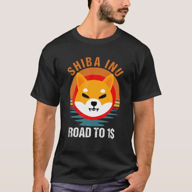 Väg till en dollar, Shiba Inu Shib Coin Manar Cryp T Shirt (Framsida)