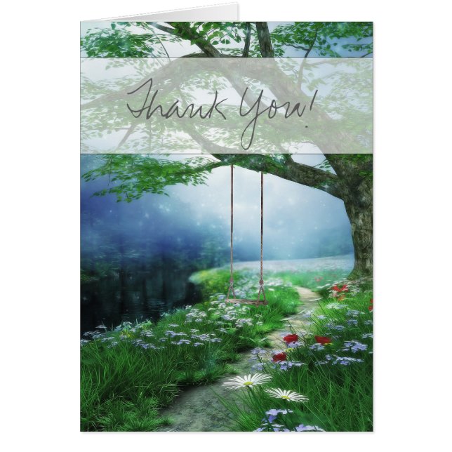 VÄG TILL FÖRÄLDRE WOODLAND STREAM TACK OBS KORT (Framsidan)