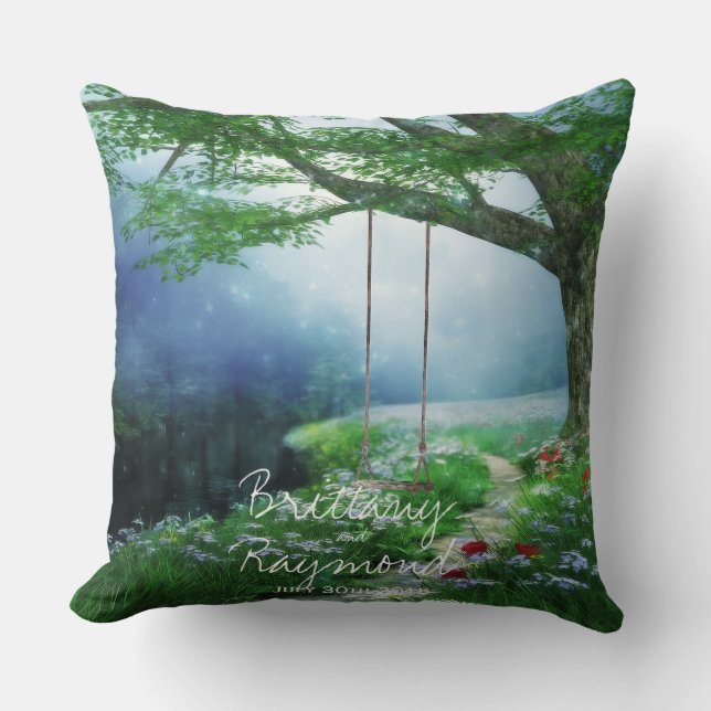 VÄG TILL FÖRDRÄN WOODLAND STREAM PILLOW KUDDE (Framsida)