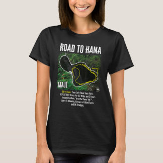 Väg till Hana Karta Maui Island Surfing Hawaiian B T Shirt