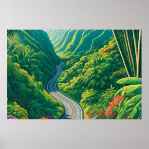 Väg till Hana Maui Hawaii Poster