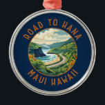 Väg till Hana Maui Hawaii Retro Distress Circle Julgransprydnad Metall<br><div class="desc">Väg till Hana i vektorkonst stil. Hana-motorvägen är en 64, 4 sjömil lång sträcka av Hawaii Routes 36 och 360 som förbinder Kahului med staden Hana i öster Maui.</div>