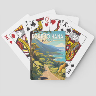 Väg till Hana Maui Hawaii Travel Art Vintage Casinokort