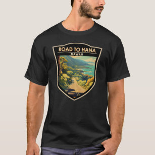 Väg till Hana Maui Hawaii Travel Art Vintage T Shirt