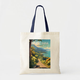 Väg till Hana Maui Hawaii Travel Art Vintage Tygkasse