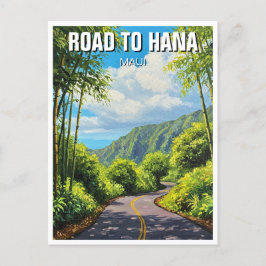 Väg till hana Maui Hawaii Travel Vykort