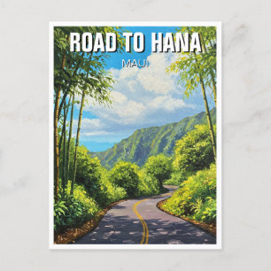Väg till hana Maui Hawaii Travel Vykort