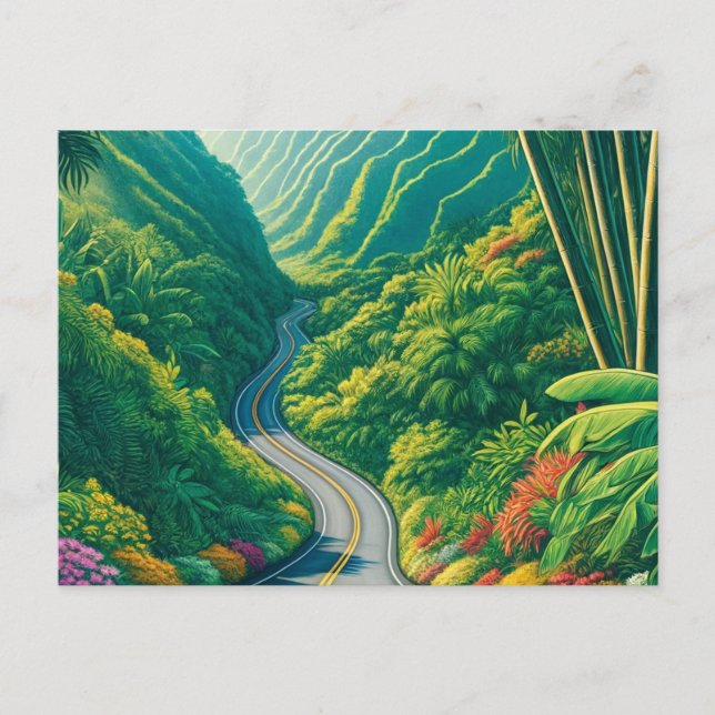 Väg till Hana Maui Hawaii Vykort (Framsida)