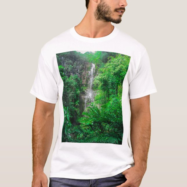 Väg till Hana, Maui HI T-shirt (Framsida)