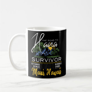 Väg till Hana Survivor Curvy Handflatan Maui Hawai Kaffemugg