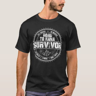 Väg till Hana Survivor Curvy Handflatan Maui Hawai T Shirt