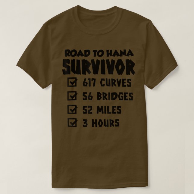 Väg till Hana Survivor Maui Island Hawaiian Summer T Shirt (Design framsida)