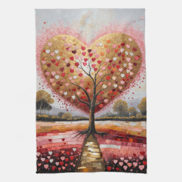 Väg till hjärtat kökshandduk