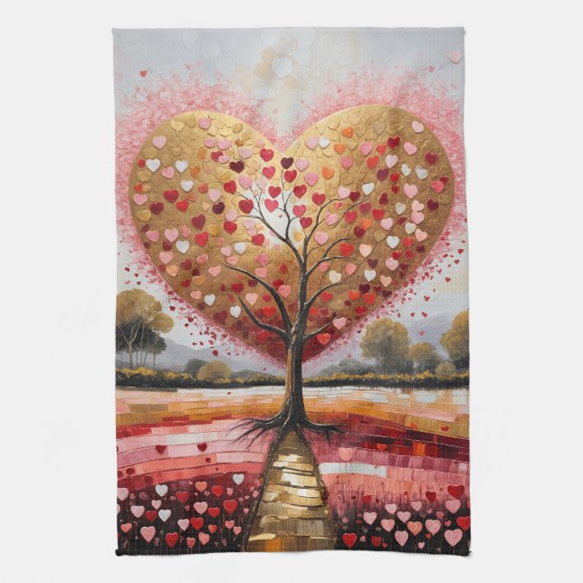 Väg till hjärtat kökshandduk (Vertikal)