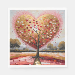 Väg till hjärtat pappersservett