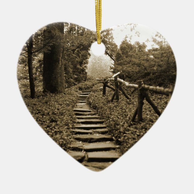 Väg till ljus julgransprydnad keramik (Framsidan)